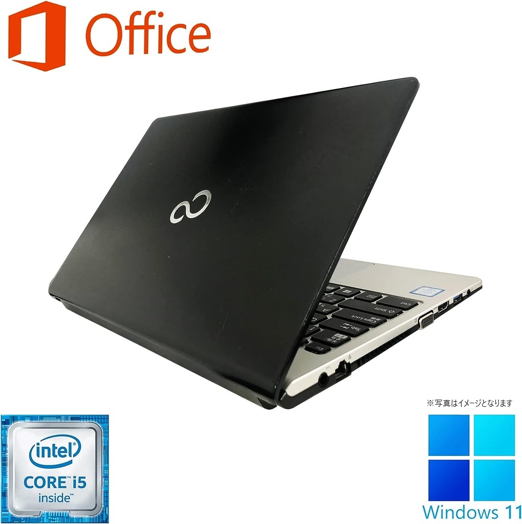富士通S936/Windows10/corei5-6300U/8GB/512GB 富士通 ノートPC S936/13.3型フルHD/Win 11 Pro/MS Office H&B